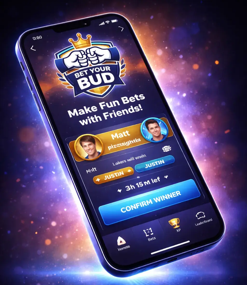 Bet Your Bud app mockup